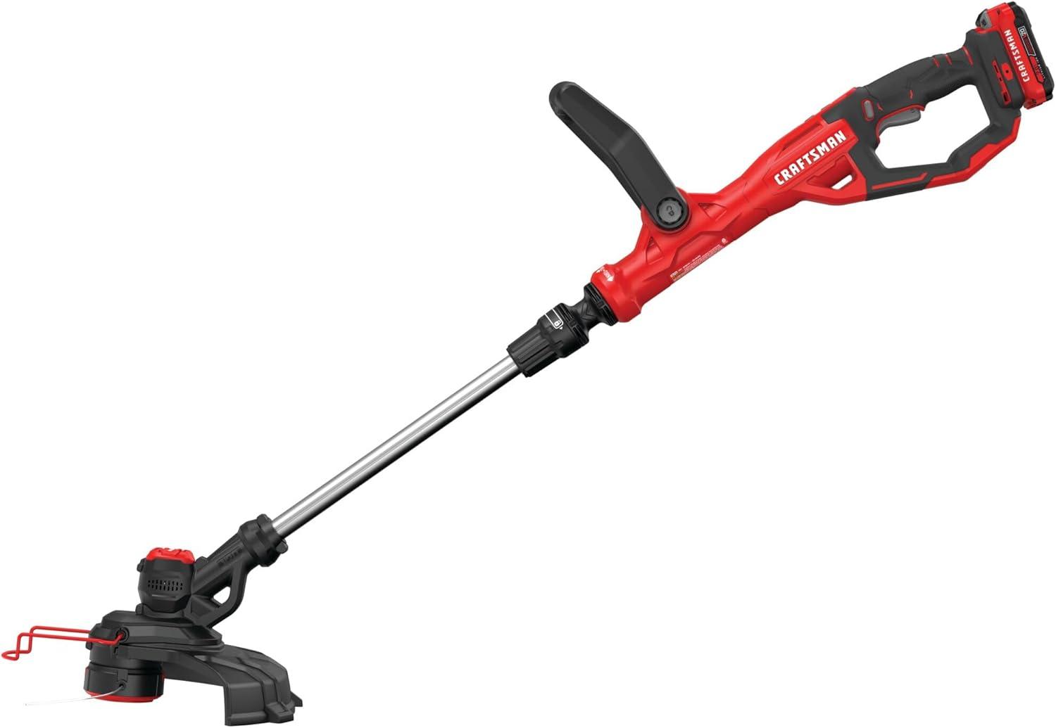 image:imageCRAFTSMAN V20 String Trimmer and Lawn Edger Kit with 4Ah Battery and Charger 13 in Cordless Weed Wacker with Up to 63 Minutes Runtime Lightweight CMCST901M120V Trimmer Kit
