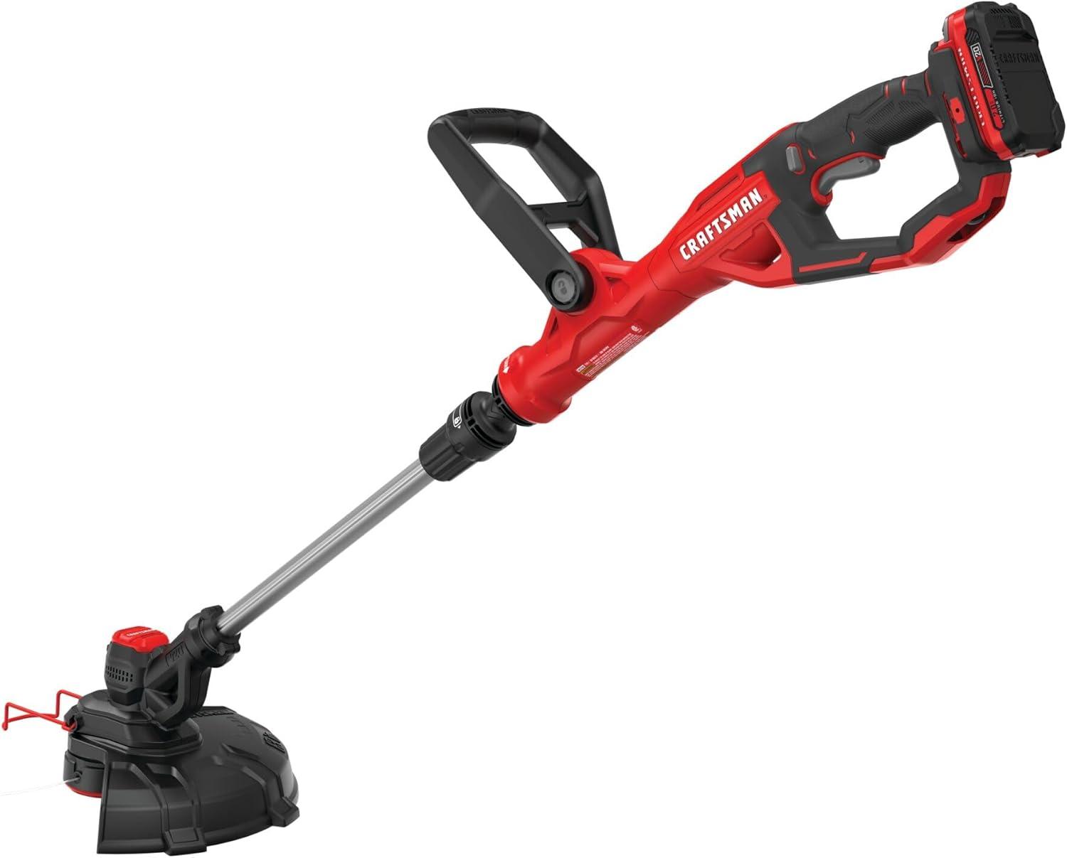 image:imageCRAFTSMAN V20 String Trimmer and Lawn Edger Kit with 4Ah Battery and Charger 13 in Cordless Weed Wacker with Up to 63 Minutes Runtime Lightweight CMCST901M120V Trimmer Kit