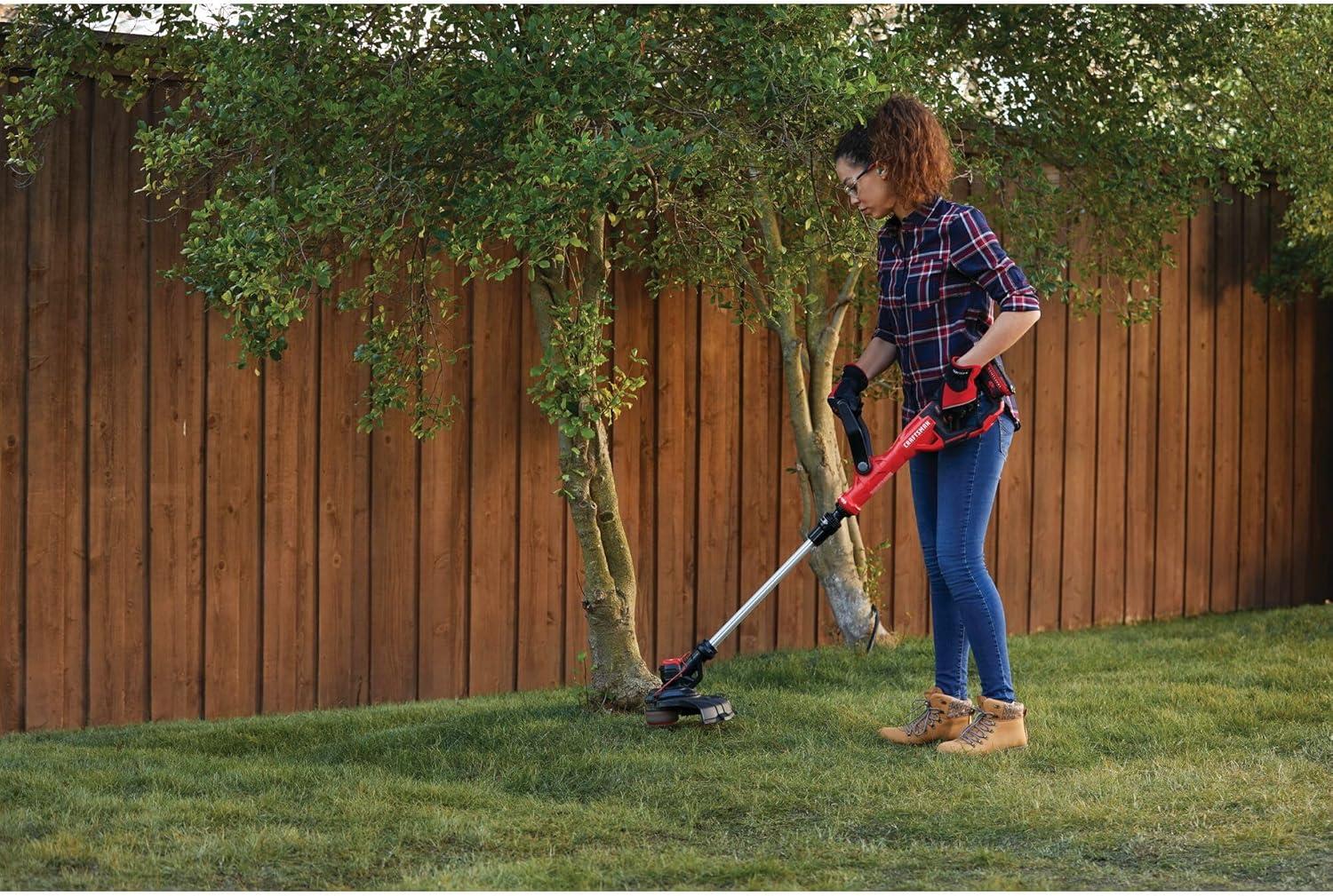 image:imageCRAFTSMAN V20 String Trimmer and Lawn Edger Kit with 4Ah Battery and Charger 13 in Cordless Weed Wacker with Up to 63 Minutes Runtime Lightweight CMCST901M120V Trimmer Kit