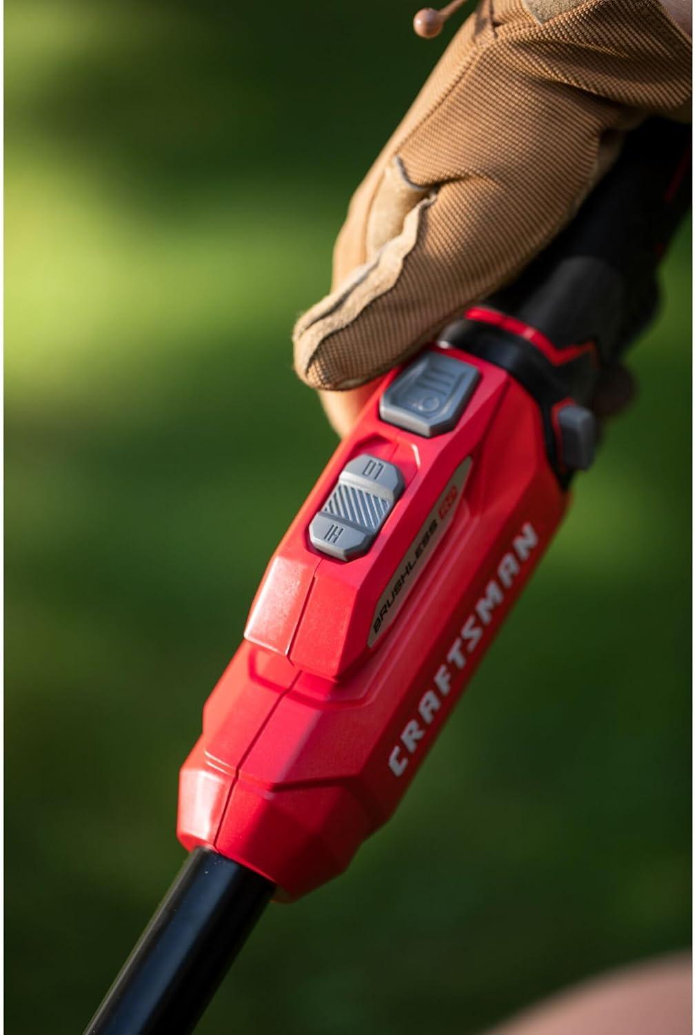 image:imageCRAFTSMAN V20 String Trimmer and Lawn Edger Kit with 4Ah Battery and Charger 13 in Cordless Weed Wacker with Up to 63 Minutes Runtime Lightweight CMCST901M120V Brushless Trimmer Kit