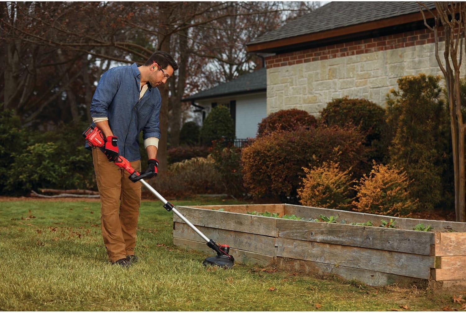 image:imageCRAFTSMAN V20 String Trimmer and Lawn Edger Kit with 4Ah Battery and Charger 13 in Cordless Weed Wacker with Up to 63 Minutes Runtime Lightweight CMCST901M120V Extended Runtime Trimmer Blower Kit