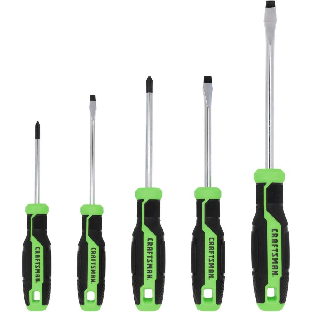 image:imageCRAFTSMAN Screwdriver Set 5 PC High Visibility Handles Magnetic Tips CMHT65135
