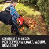 CRAFTSMAN Leaf Blower, Leaf Vacuum and Mulcher, 3-in-1 Backpack Blower, Up to 230 MPH, 12 Amp, Corded Electric (CMEBL700)(230 MPH Blower/VAC)