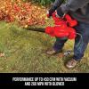 CRAFTSMAN Leaf Blower, Leaf Vacuum and Mulcher, 3-in-1 Backpack Blower, Up to 230 MPH, 12 Amp, Corded Electric (CMEBL700)(260 MPH Blower/VAC)