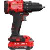 CRAFTSMAN V20 1/2 in Cordless Drill Set With 2.0 Ah Battery, Charger and Double Ended Bit, LED Light, Long Runtime, Ergonomic Power Drill Driver (CMCD702D1)