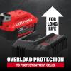 CRAFTSMAN V20 4Ah Lithium Ion Power Tool Battery 2-Pack (CMCB204-2)(2 Batteries + Charger)