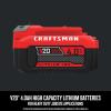 CRAFTSMAN V20 4Ah Lithium Ion Power Tool Battery 2-Pack (CMCB204-2)(Single Battery)