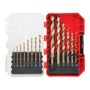 CRAFTSMAN 14-Piece Gold Oxide Drill Bit Set for Wood, Plastic, or Metal (CMAM2214)(1 Count (Pack of 1))