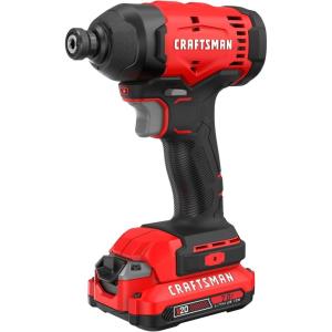 CRAFTSMAN Cordless 1/4 Impact Driver with 2 Ah Lithim Ion Battery, Charger and PH2 Screwdriving Bit, LED Light, High Torque, Variable Speed, 2900 RPM (CMCF801D1)