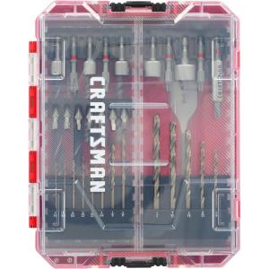CRAFTSMAN Screwdriver Bit Set, 47-Piece, Includes Bit Tips and Power Bits, Nut Driver Set, Socket Adapters, Compatible with Versa-Track (CMAF1247)(10.75 x 1.16 x 6.87 inches)