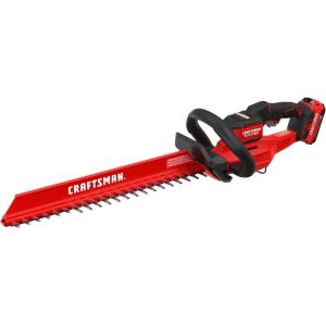 CRAFTSMAN V20 22 in. Hedge Trimmer Cordless with 2Ah Battery and Charger, Lightweight Brushless RP Bush Trimmer with Hedge Sweep Attachment, Longer Runtime, Up to 2X More Power (CMCHT830D1)(NEW 20V Brushless Trimmer Kit)