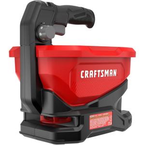 Craftsman V20 Four Season Seed Spreader Handheld, 1.2 Gal, 6 Speed, Fertilizer Spreader, Salt, Ice Melt, Covers up to 5,000 sqf per Tub, Tool Only (CMCOE300B)