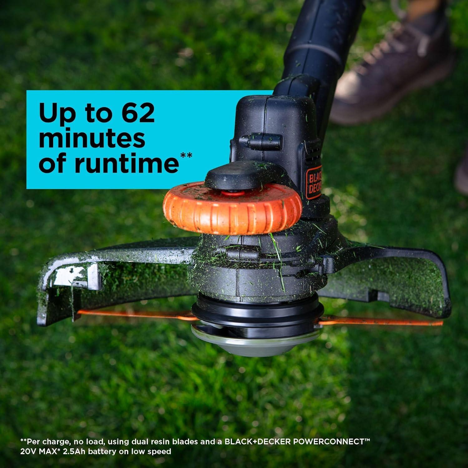 image:imageBLACKDECKER 20V MAX Cordless Resin Blade and String Trimmer Kit with Battery and Charger Included BCSTRB922H1