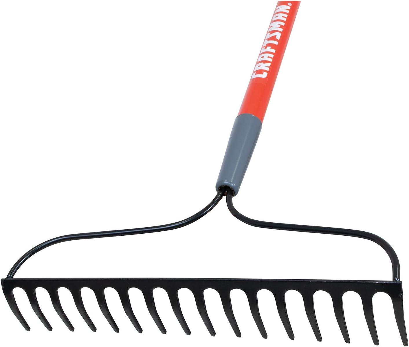 image:imageCRAFTSMAN 2Piece Garden Tool Set with Transfer Shovel and Bow Rake Fiberglass Handles Cushion Grips for Landscaping Gardening amp Yardwork