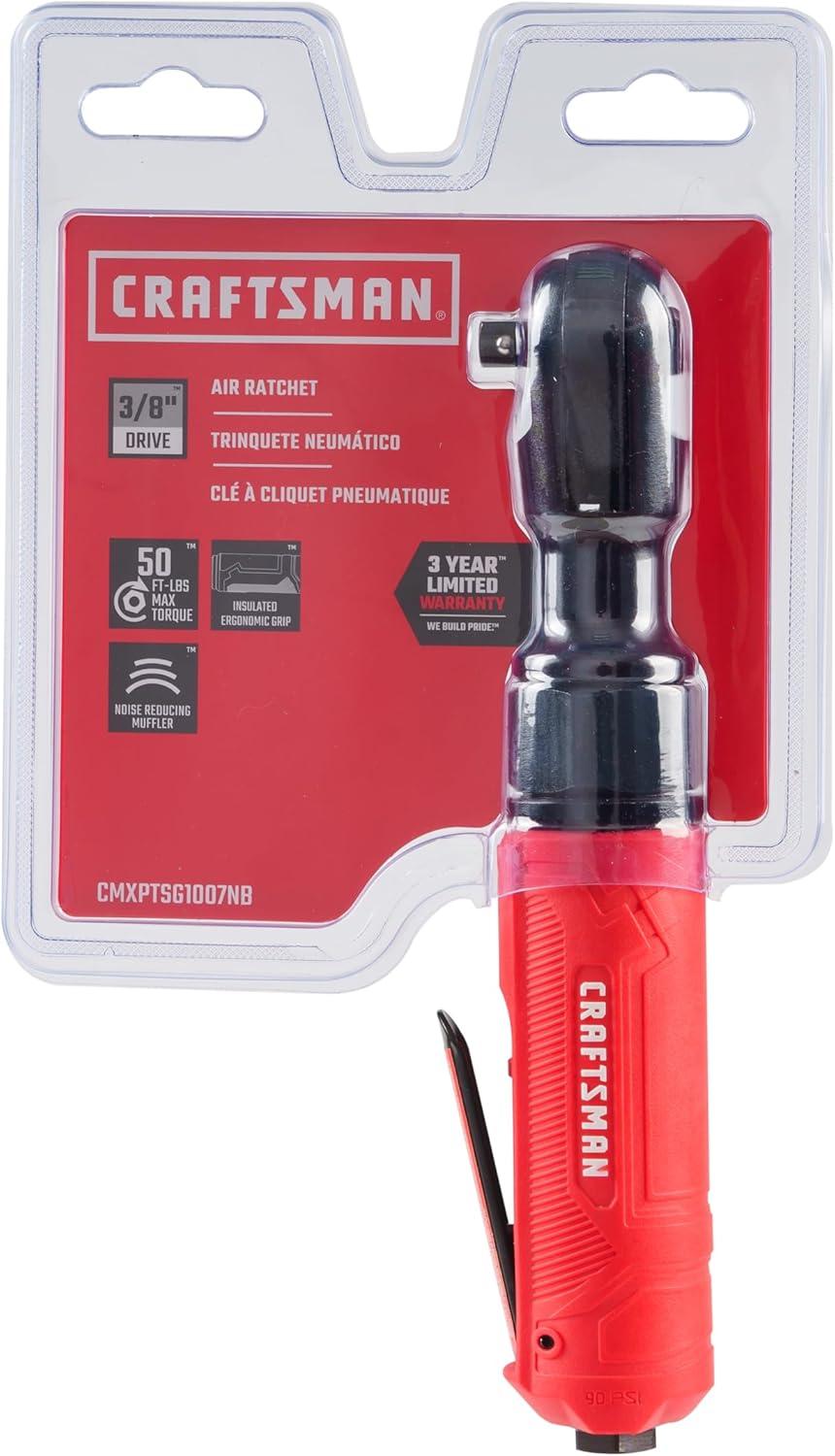 image:imageCRAFTSMAN 38in Air Ratchet Wrench Maximum Torque 50 ftlbs Insulated Handle Easy Access Switch 44 SCFM at 90 PSI