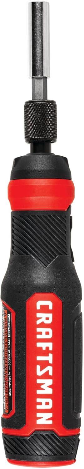 image:imageCRAFTSMAN 4V Electric Screwdriver Set 300 RPM MicroUSB Charging Port 3Stage Battery Charge Indicator CMHT66718B20