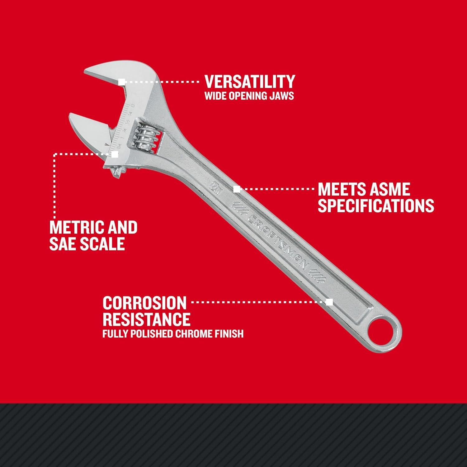 image:imageCRAFTSMAN Adjustable Wrench 6Inch CMMT8162115IN Adjustable Wrench