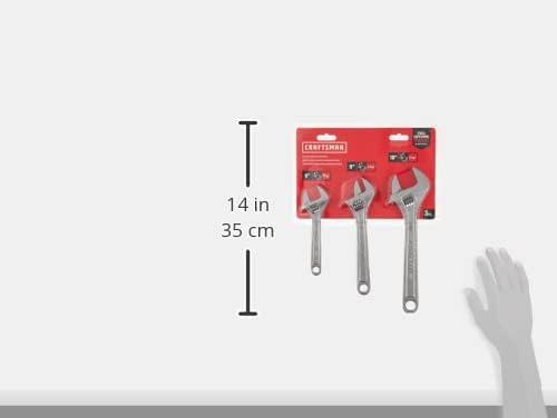 image:imageCRAFTSMAN Adjustable Wrench Set 3Piece All Steel Metirc and SAE Scale CMMT12001Adjustable Pack of 4