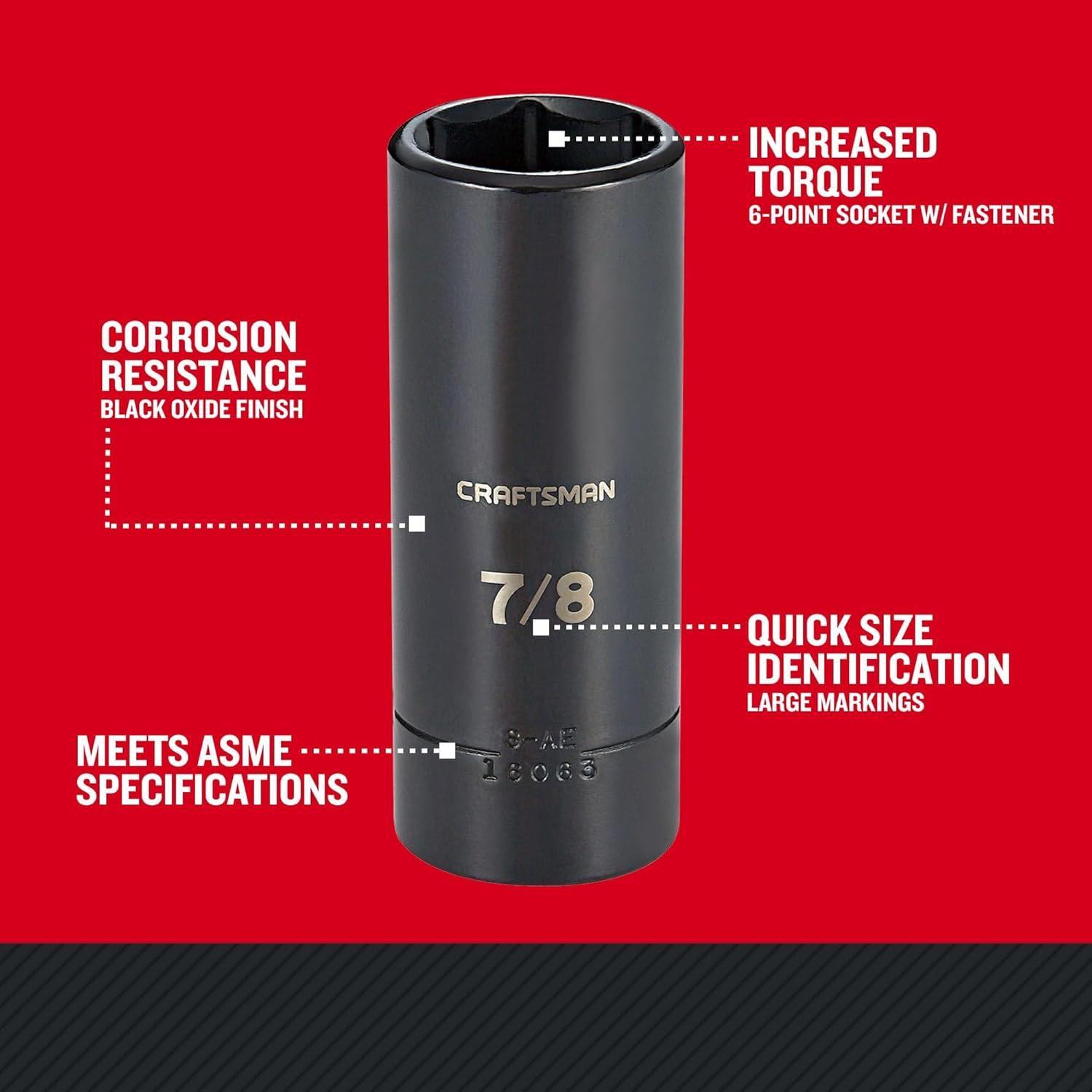 image:imageCRAFTSMAN Deep Impact Socket SAE 12Inch Drive 34Inch CMMT1606178