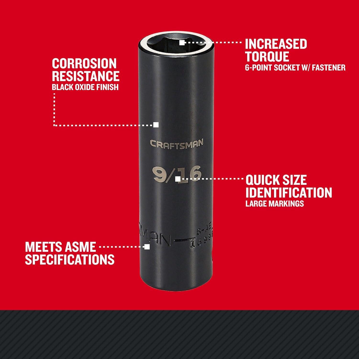 image:imageCRAFTSMAN Deep Impact Socket SAE 12Inch Drive 34Inch CMMT16061916