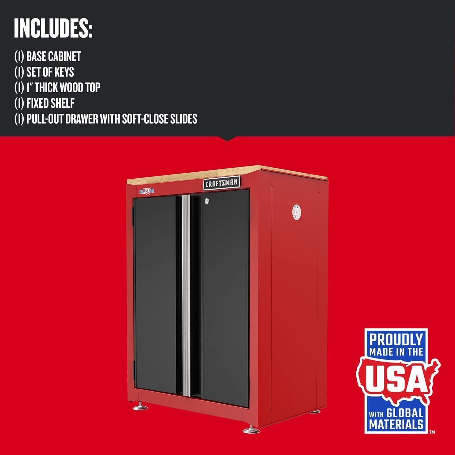 image:imageCRAFTSMAN Garage Storage Cabinet Metal Base 2Door CMST22603RB