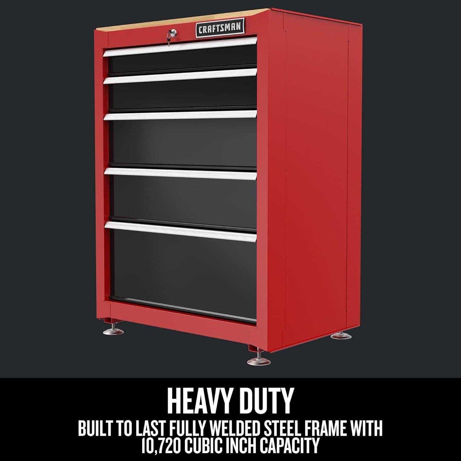 image:imageCRAFTSMAN Garage Storage Cabinet Metal Freestanding 5Drawers CMST22602RB