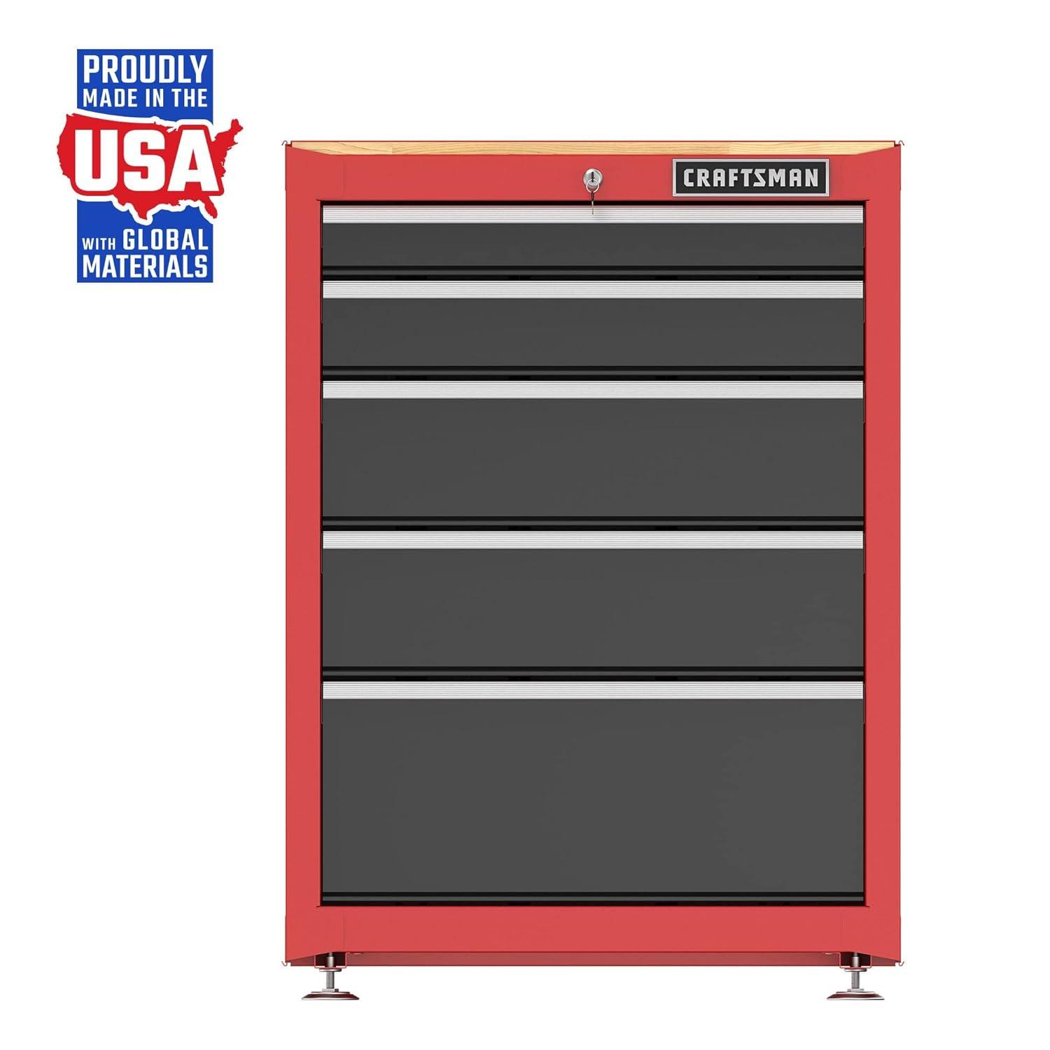 image:imageCRAFTSMAN Garage Storage Cabinet Metal Freestanding 5Drawers CMST22602RB