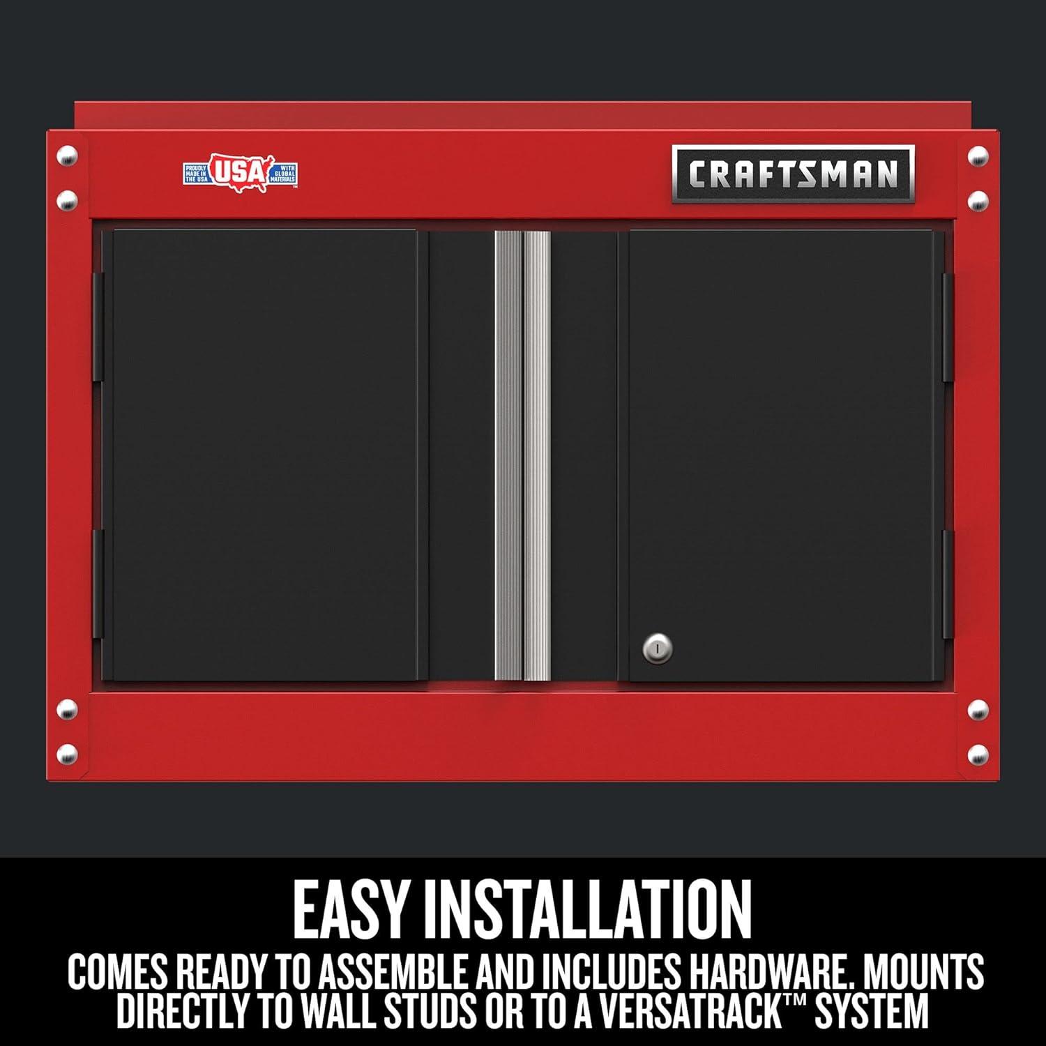 image:imageCRAFTSMAN Garage Storage Cabinet Metal Wall Mounted 2Door CMST21802RB
