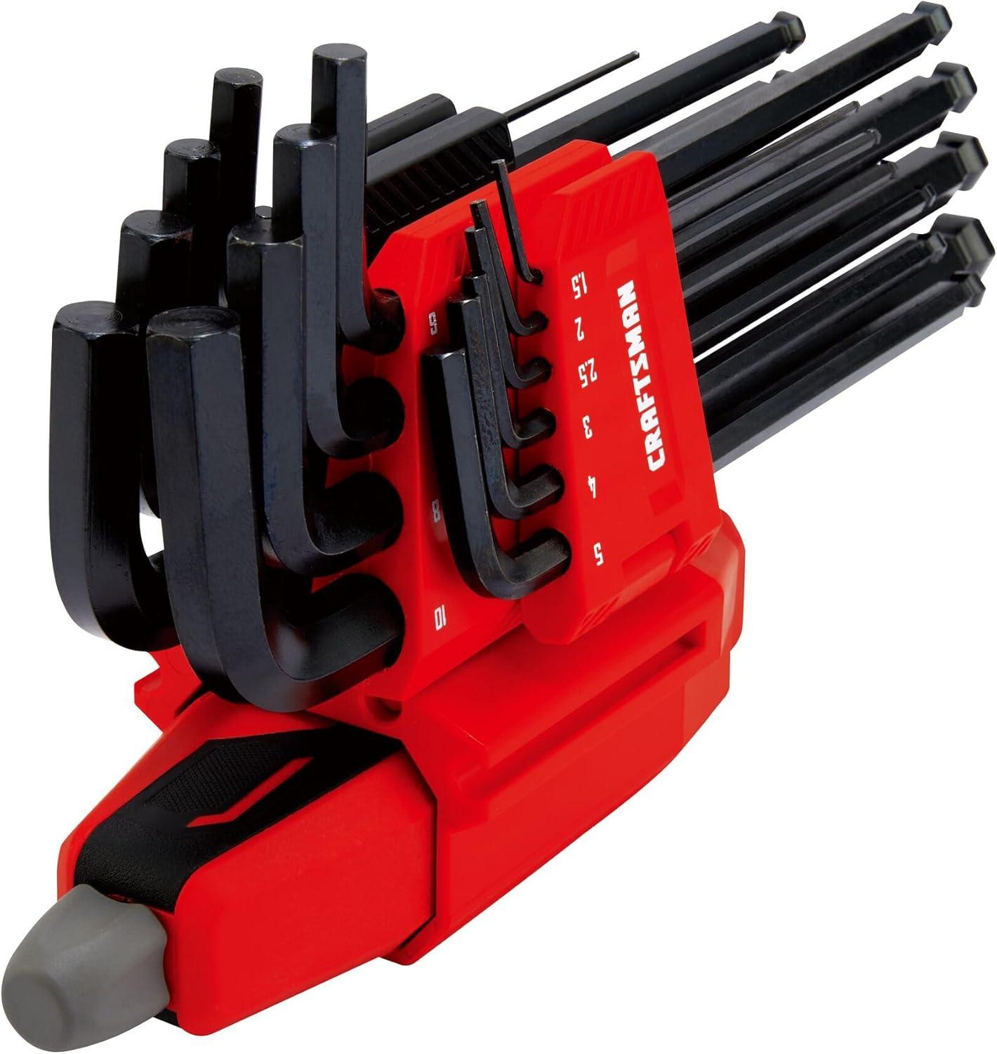 image:imageCRAFTSMAN Hex Key Allen Wrench Set with BallEnd SAEMM 20 Piece CMHT26020NEW 20 Piece MMSAE