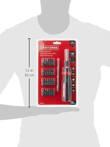 image:imageCRAFTSMAN Ratcheting Screwdriver Multibit Set 26Piece CMHT68001