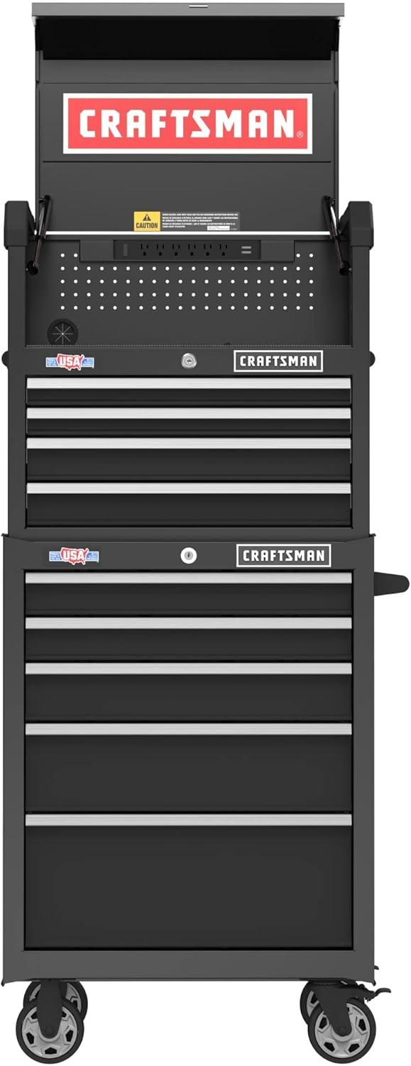 image:imageCRAFTSMAN Rolling Tool Chest 26inch 5Drawer Workshop Tool Storage with Wheels CMST32752RBNew Black