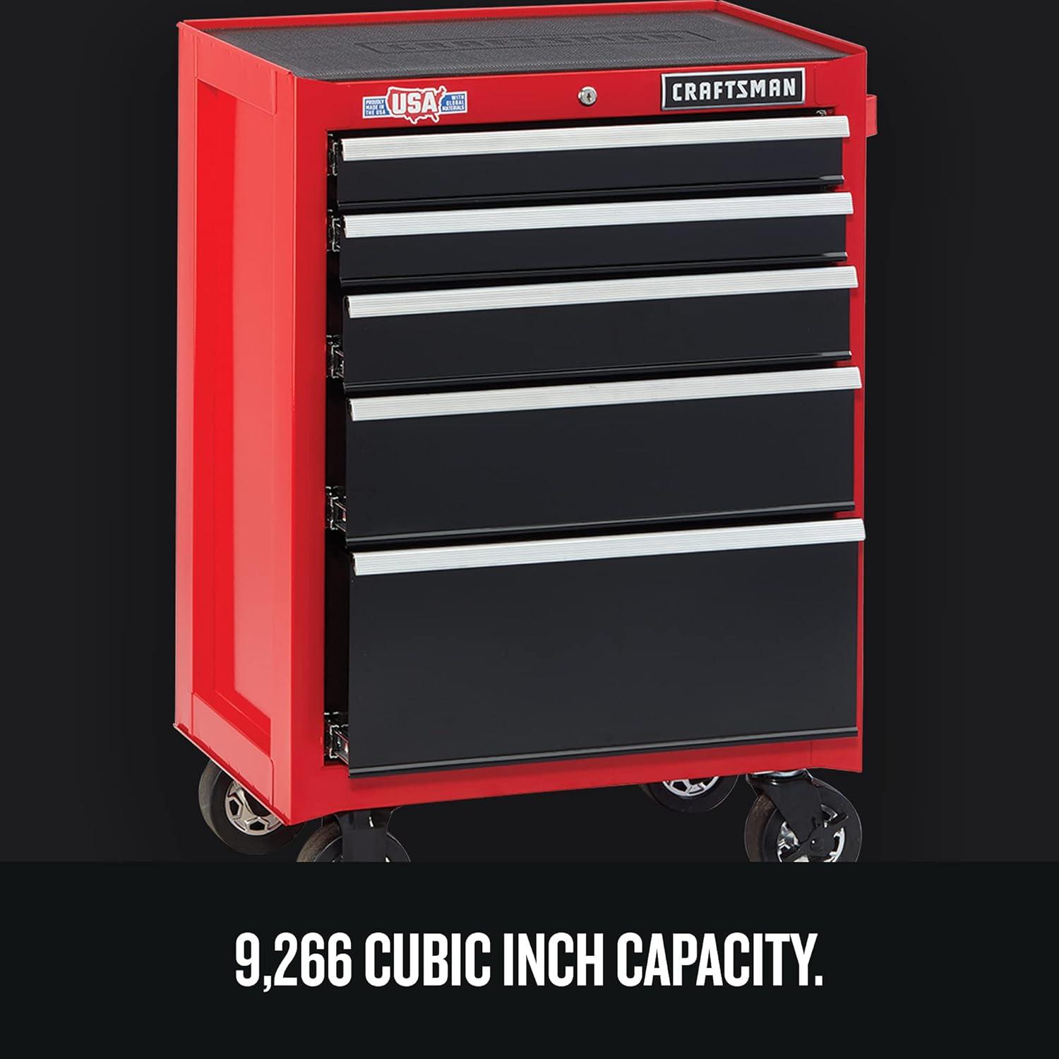 image:imageCRAFTSMAN Rolling Tool Chest 26inch 5Drawer Workshop Tool Storage with Wheels CMST32752RBOld