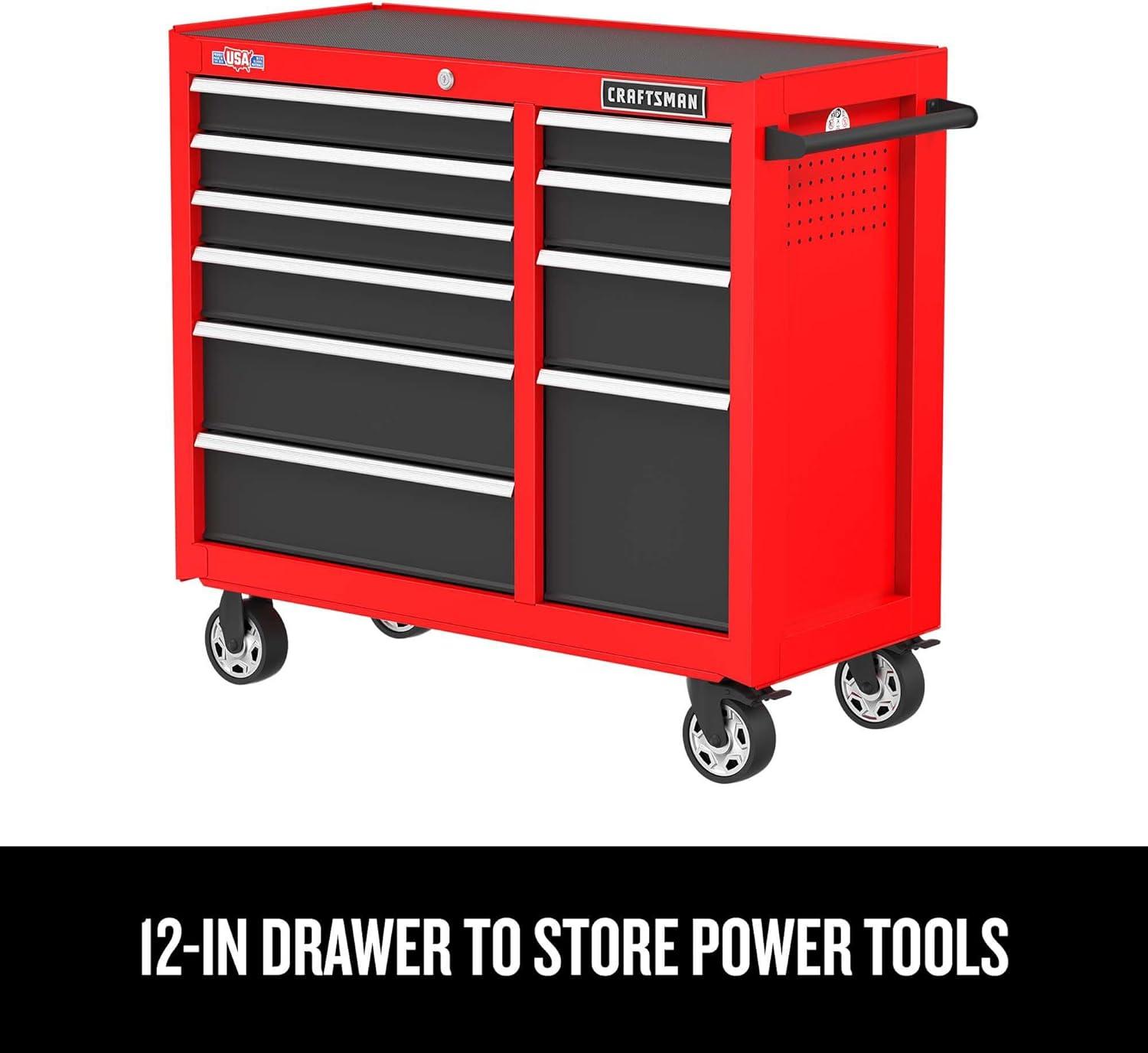 image:imageCRAFTSMAN S2000 41IN 10DRAWER CABINET TRAY amp HOLDER BK CMST341102BKNew Red