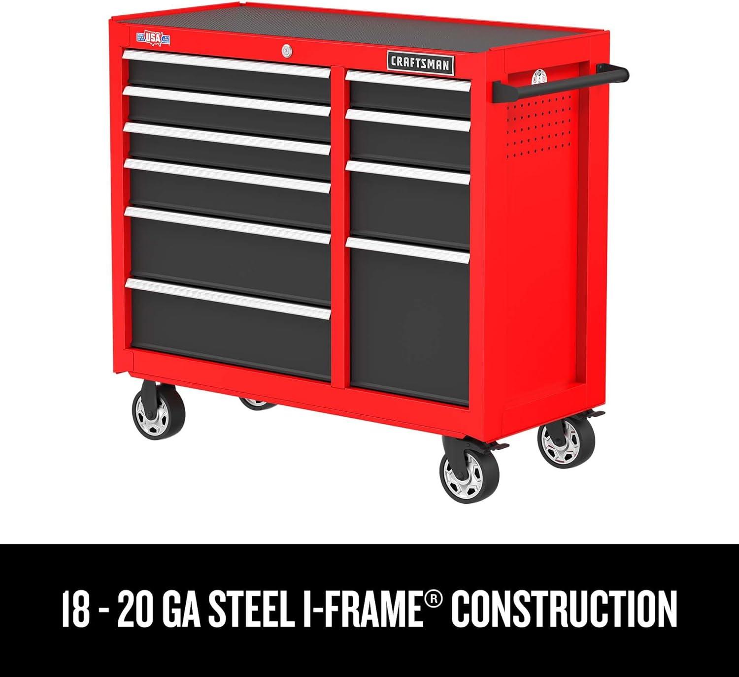 image:imageCRAFTSMAN S2000 41IN 10DRAWER CABINET TRAY amp HOLDER BK CMST341102BKNew Red