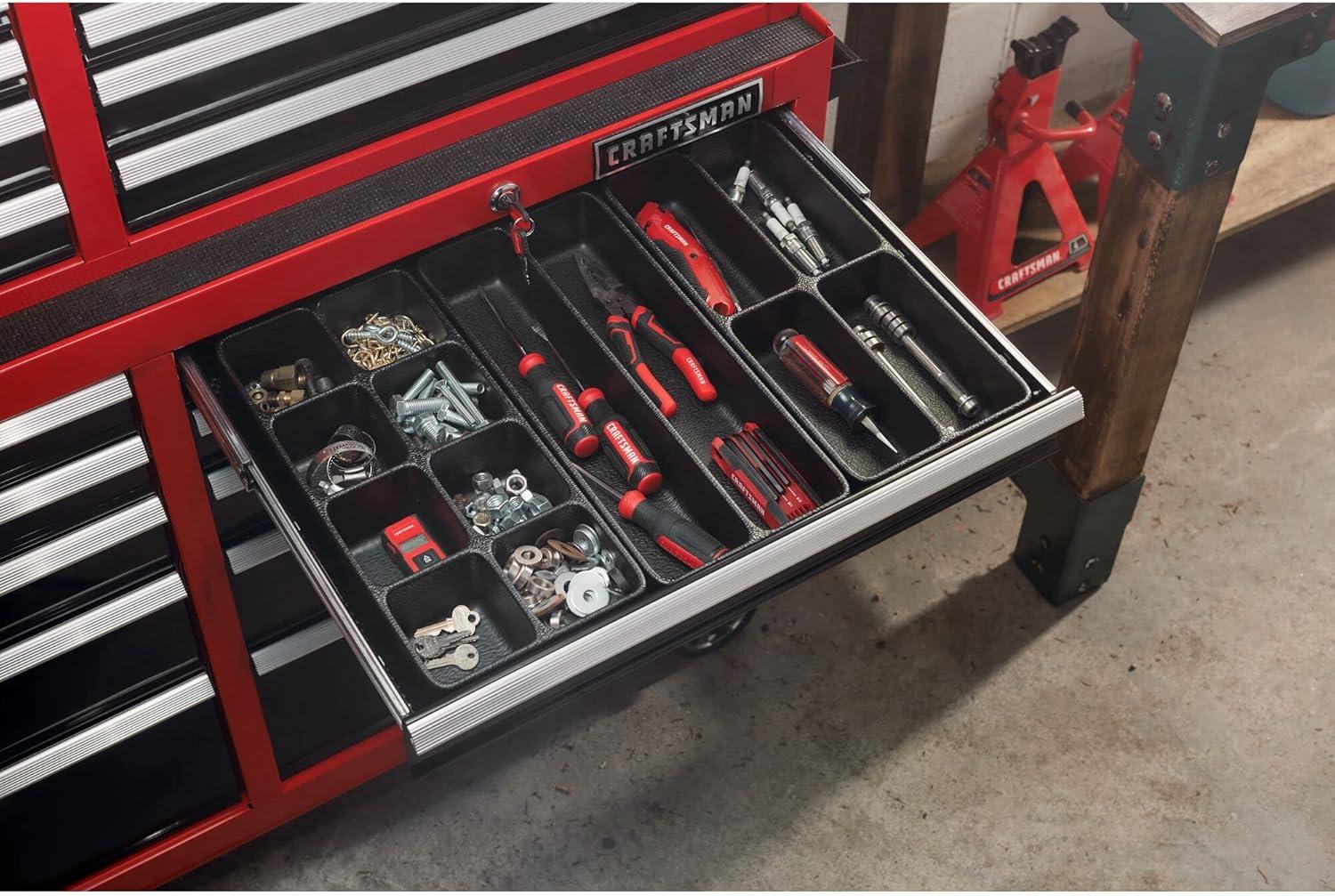 image:imageCRAFTSMAN S2000 52 Tool Chest 10Drawer Rolling Tool Storage Cabinet with Tray and Holder Red CMST352102RBNew Red