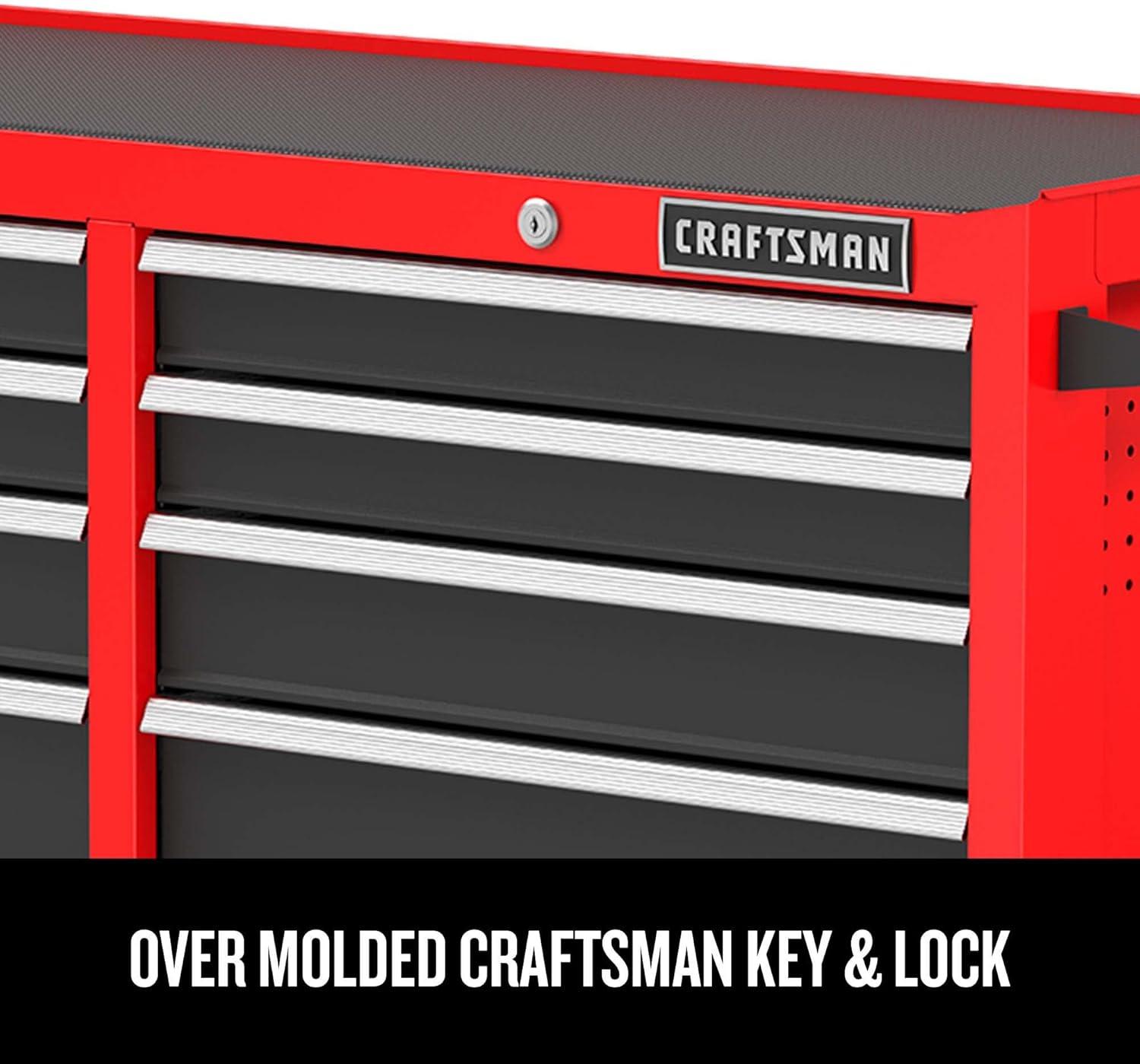 image:imageCRAFTSMAN S2000 52 Tool Chest 10Drawer Rolling Tool Storage Cabinet with Tray and Holder Red CMST352102RBNew Red