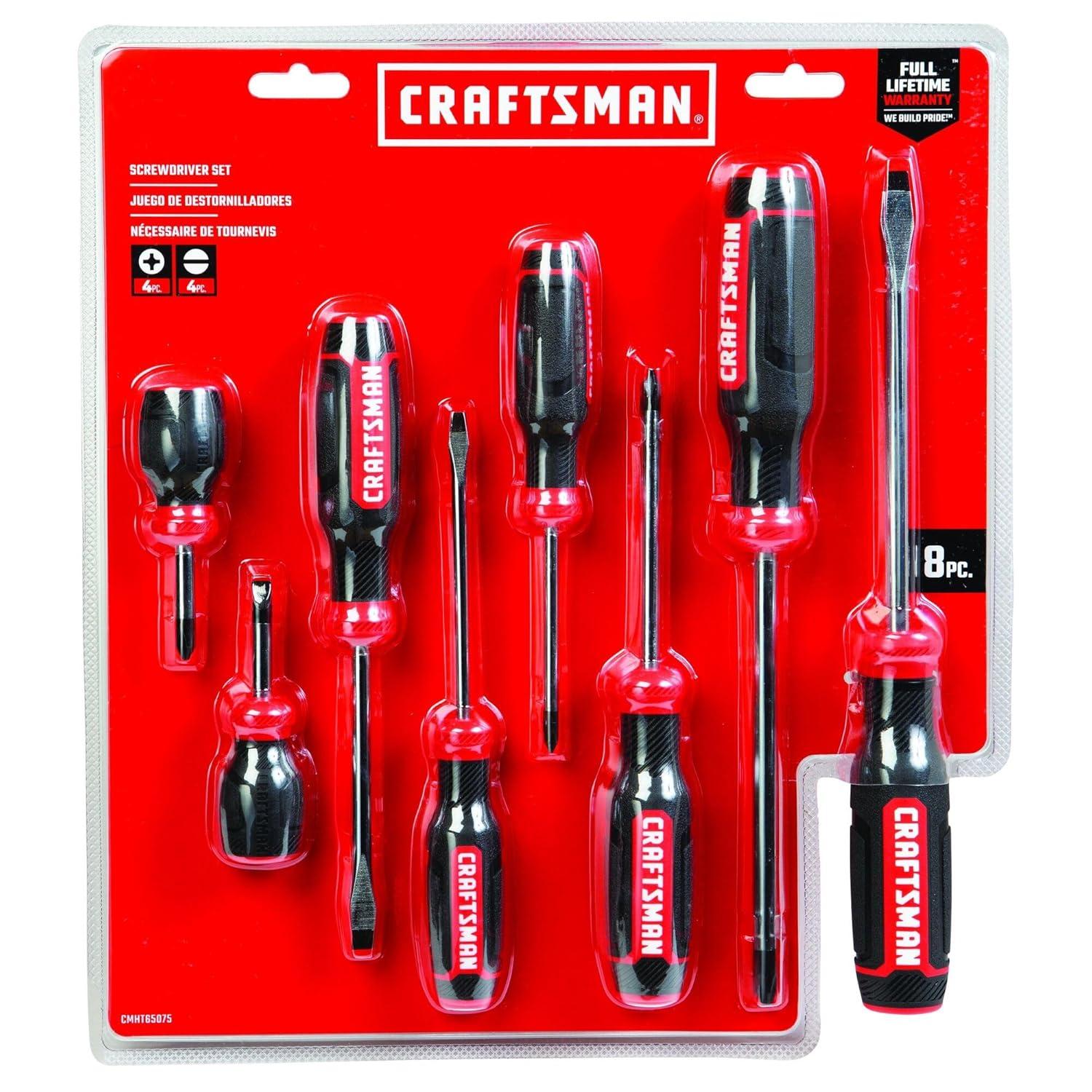 image:imageCRAFTSMAN Screwdriver Set BiMaterial 8 Piece Set CMHT65075N8 Piece Set Pack of 4