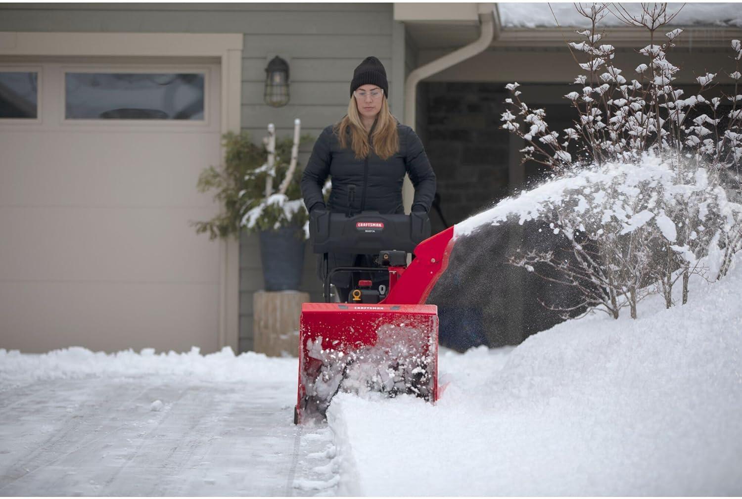image:imageCRAFTSMAN Select 24 Snow Blower Gas TwoStage Snowblower Start Push Button 208cc Powerful Engine Self Propelled GasPowered Snow Blowers 24in Clearing Width 31AS6K1EB93