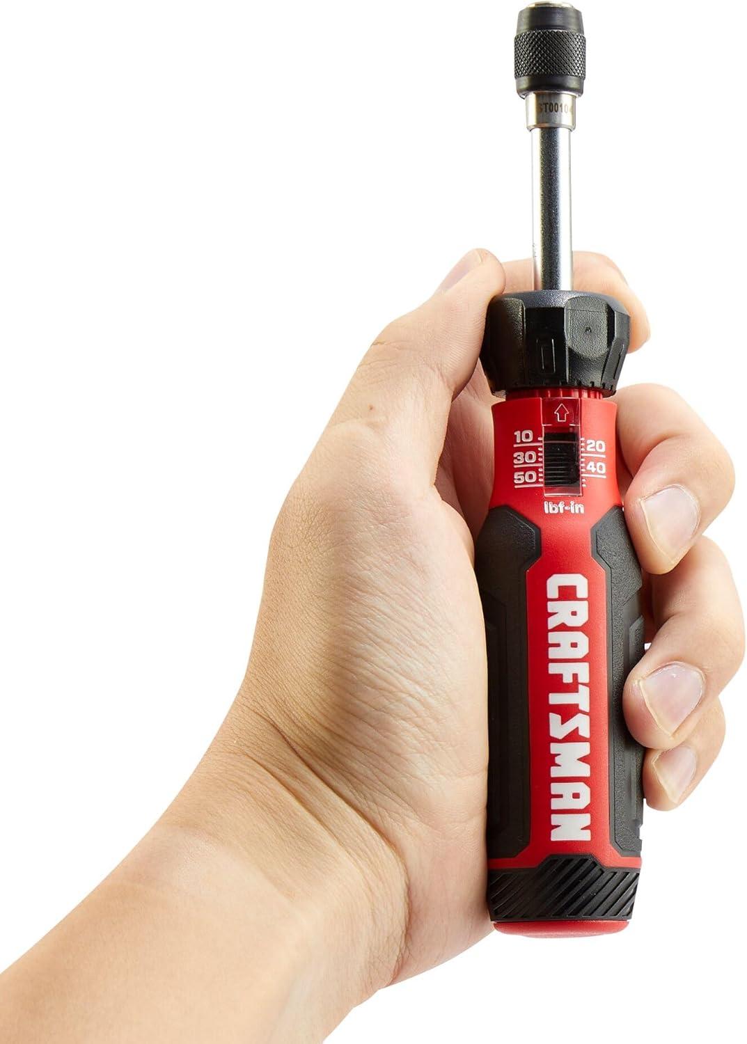 image:imageCRAFTSMAN Torque Screwdriver Set with Storage 1 Phillips Slotted Hex Torx and Square Screwdriving Bits 29 Piece CMHT68130One Size
