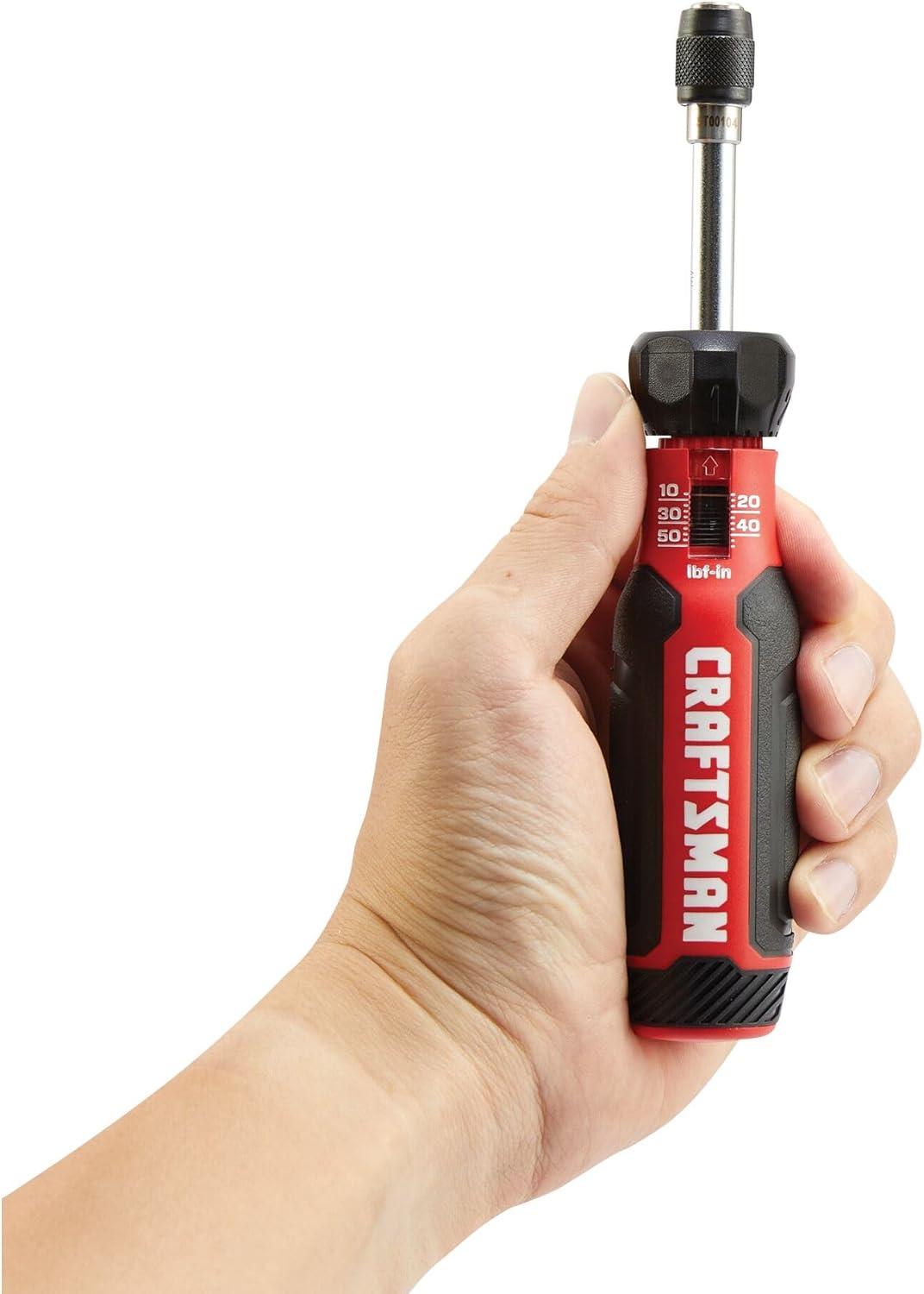 image:imageCRAFTSMAN Torque Screwdriver Set with Storage 1 Phillips Slotted Hex Torx and Square Screwdriving Bits 29 Piece CMHT68130One Size