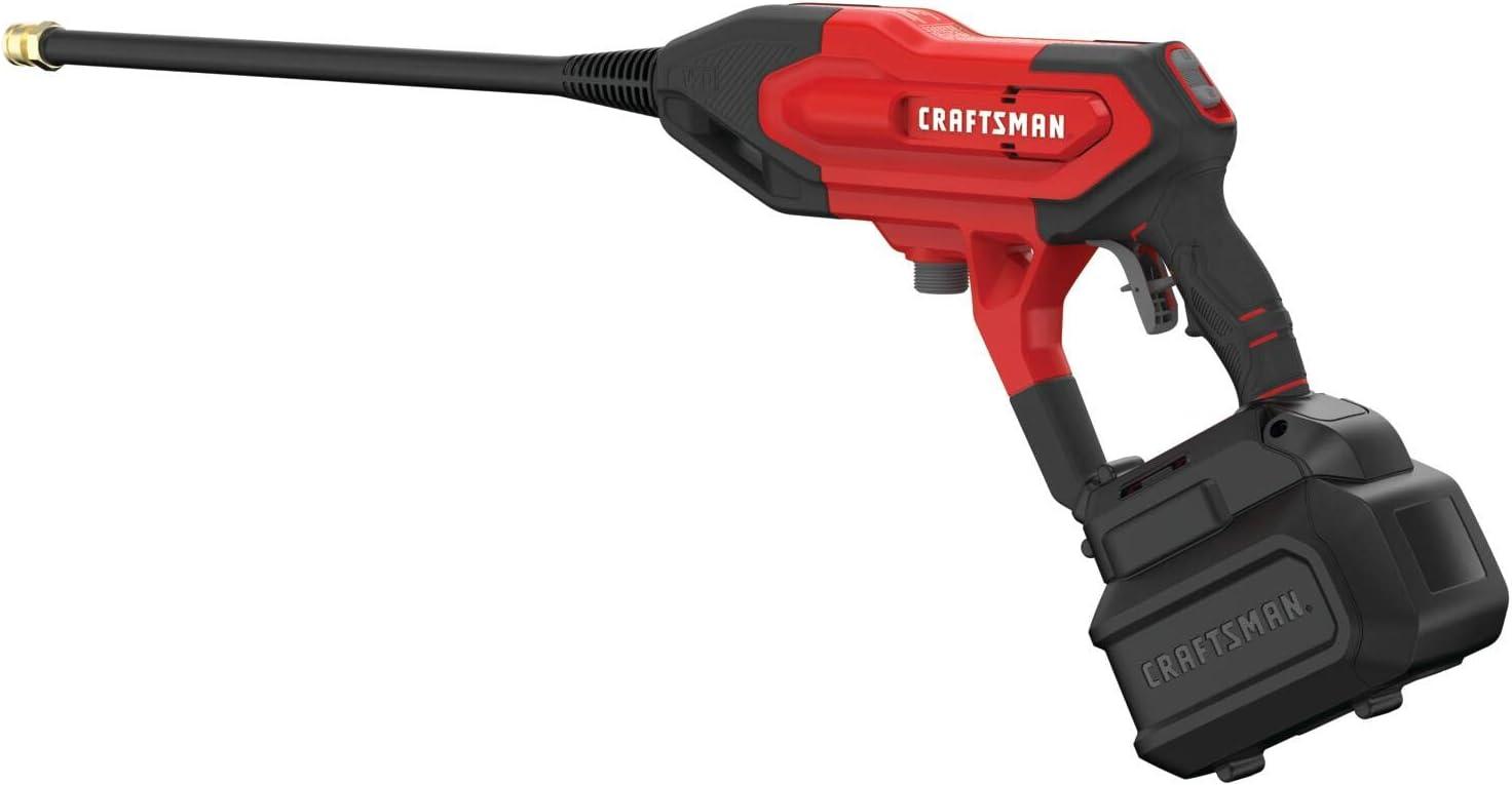image:imageCRAFTSMAN V20 Cordless Pressure Washer Spray Gun 350 Max PSI with Extension Soap Bottle Battery and Charger Included CMCPW350D1