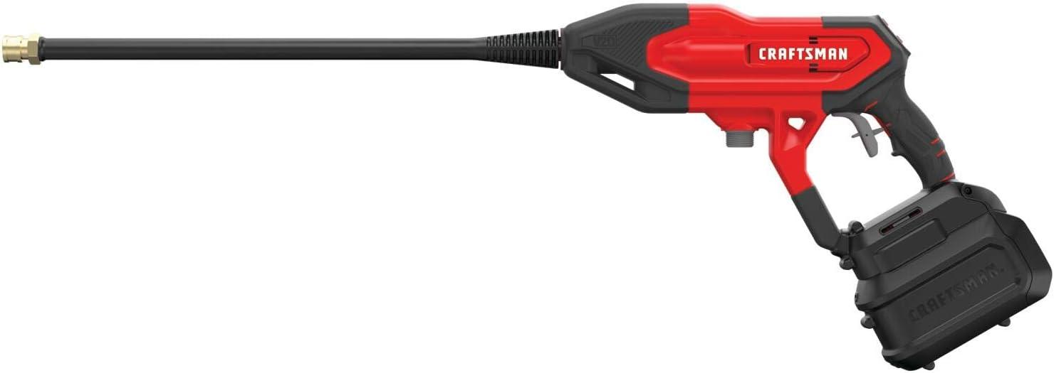 image:imageCRAFTSMAN V20 Cordless Pressure Washer Spray Gun 350 Max PSI with Extension Soap Bottle Battery and Charger Included CMCPW350D1
