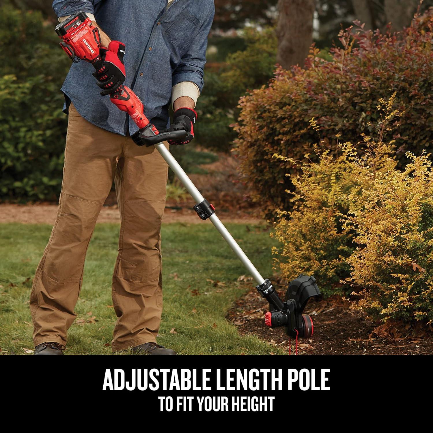 image:imageCRAFTSMAN V20 String Trimmer and Edger with Spool Battery and Charger Included CMCST910M1String Trimmer Edger