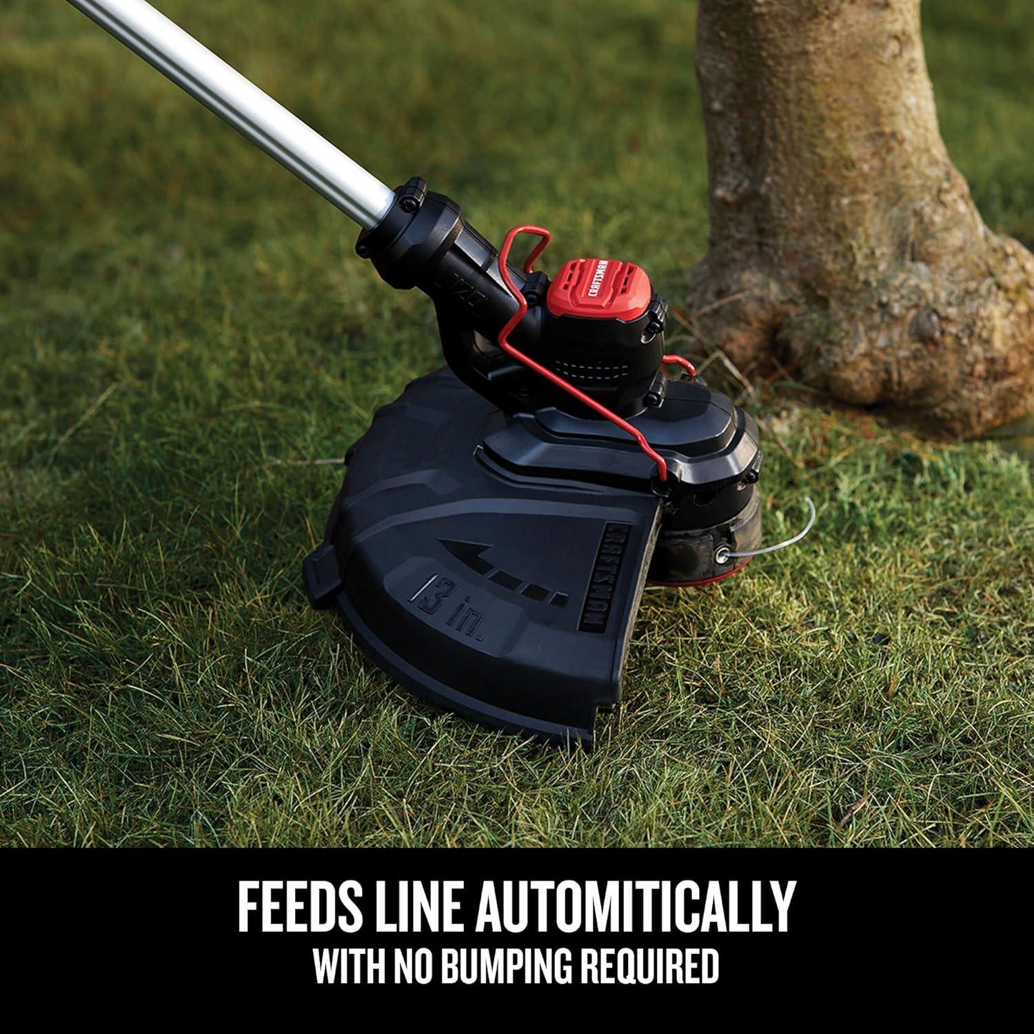 image:imageCRAFTSMAN V20 WEEDWACKER Cordless String Trimmer Edger with Automatic Feed 13 inch Bare Tool Only CMCST900BTool Only