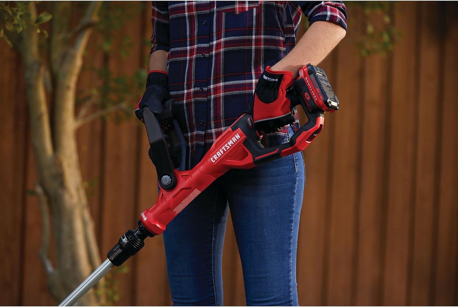 image:imageCRAFTSMAN V20 WEEDWACKER Cordless String Trimmer Edger with Automatic Feed 13 inch Bare Tool Only CMCST900BTool Only