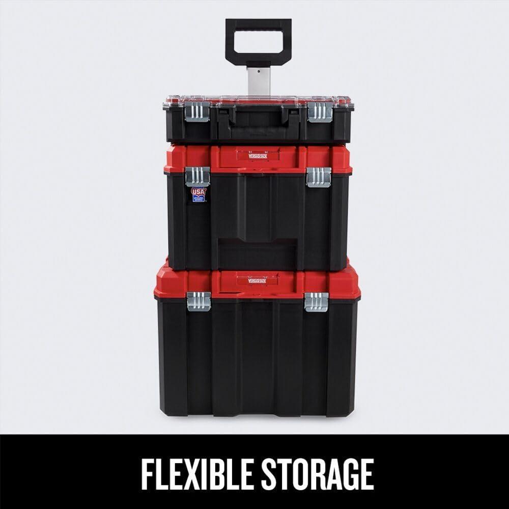 image:imageCRAFTSMAN VERSASTACK 17126in Metal Wheels Lockable Tool Box