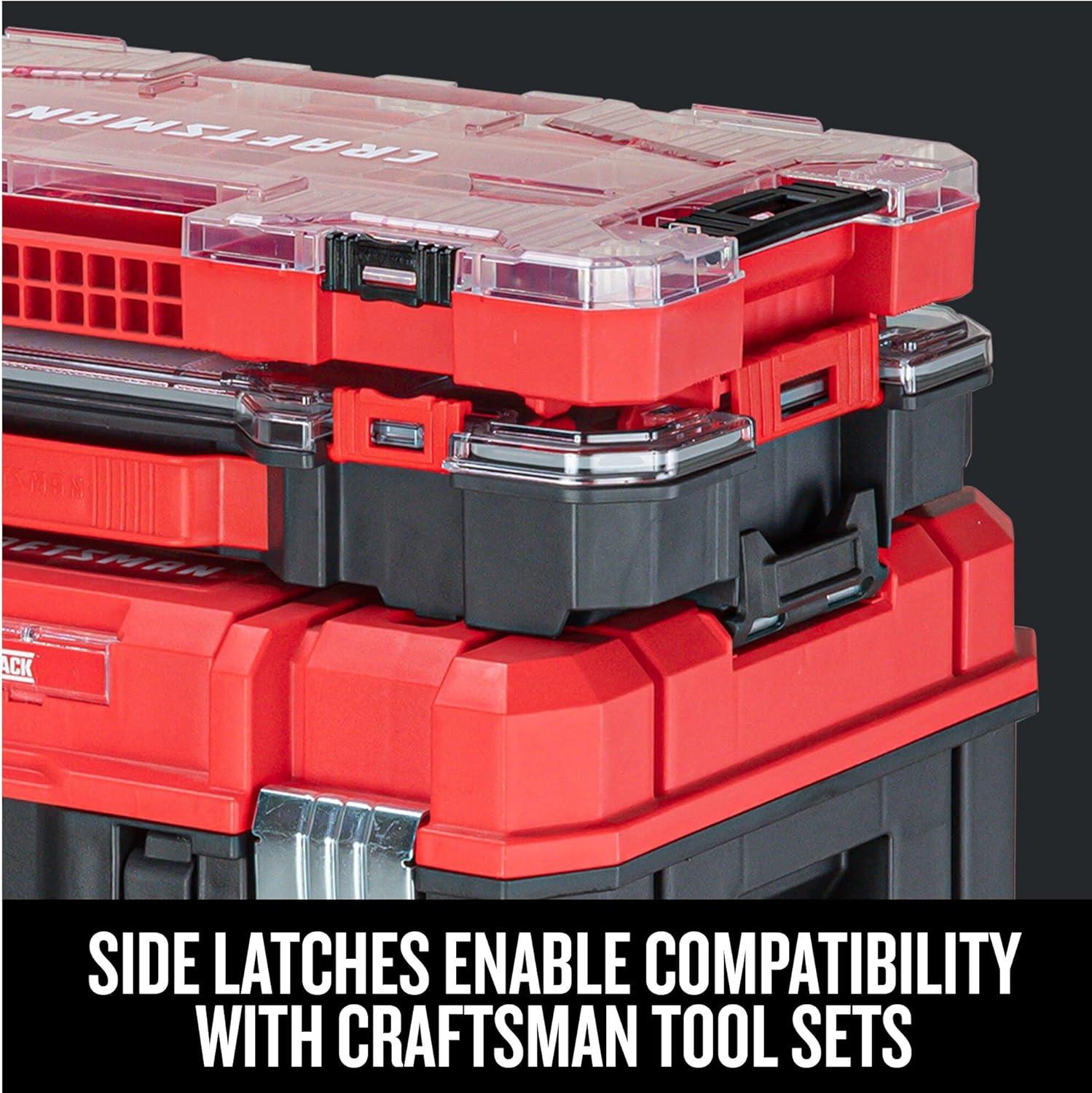 image:imageCRAFTSMAN VERSASTACK Storage Organizer Small Parts Organizer 20Compartments Lid Includes Secure Latch CMST17828