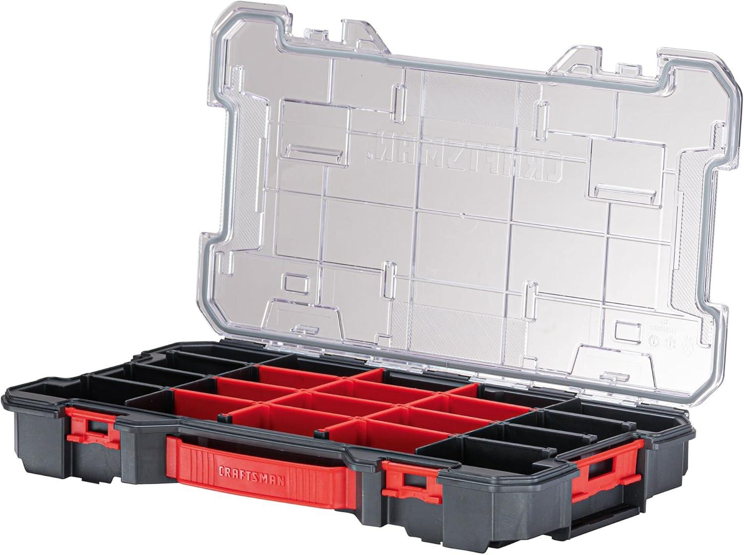 image:imageCRAFTSMAN VERSASTACK Storage Organizer Small Parts Organizer 20Compartments Lid Includes Secure Latch CMST17828