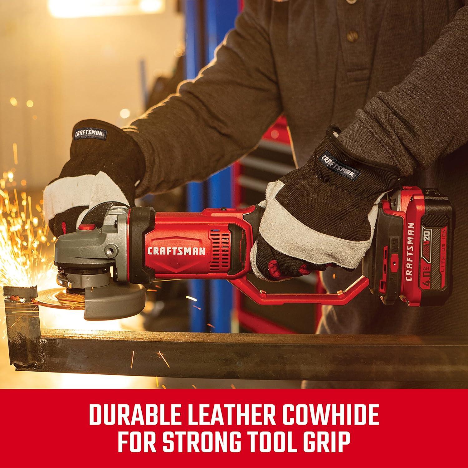 image:imageRadians Craftsman Performance Hybrid Leather Work Glove L Red CMXPGRA216LLarge Pack of 1