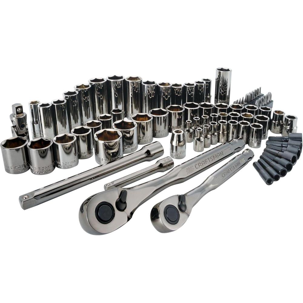 image:imageCRAFTSMAN Mechanics Tool Set 14 amp 38 Drive SAEMetric 81 Piece CMMT82335L81 Piece Set